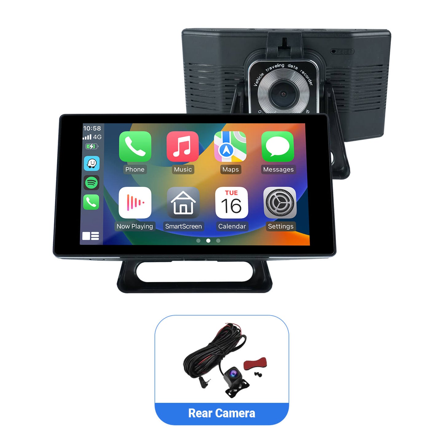 Portable 5" Apple CarPlay & Android Auto Car Touch Screen