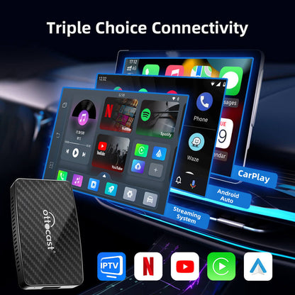 (Today Special Offer $40 OFF) Play2Video Pro Wireless CarPlay/ Android Auto Adapter With YouTube & Netflix