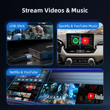 (Today Special Offer $40 OFF) Play2Video Pro Wireless CarPlay/ Android Auto Adapter With YouTube & Netflix