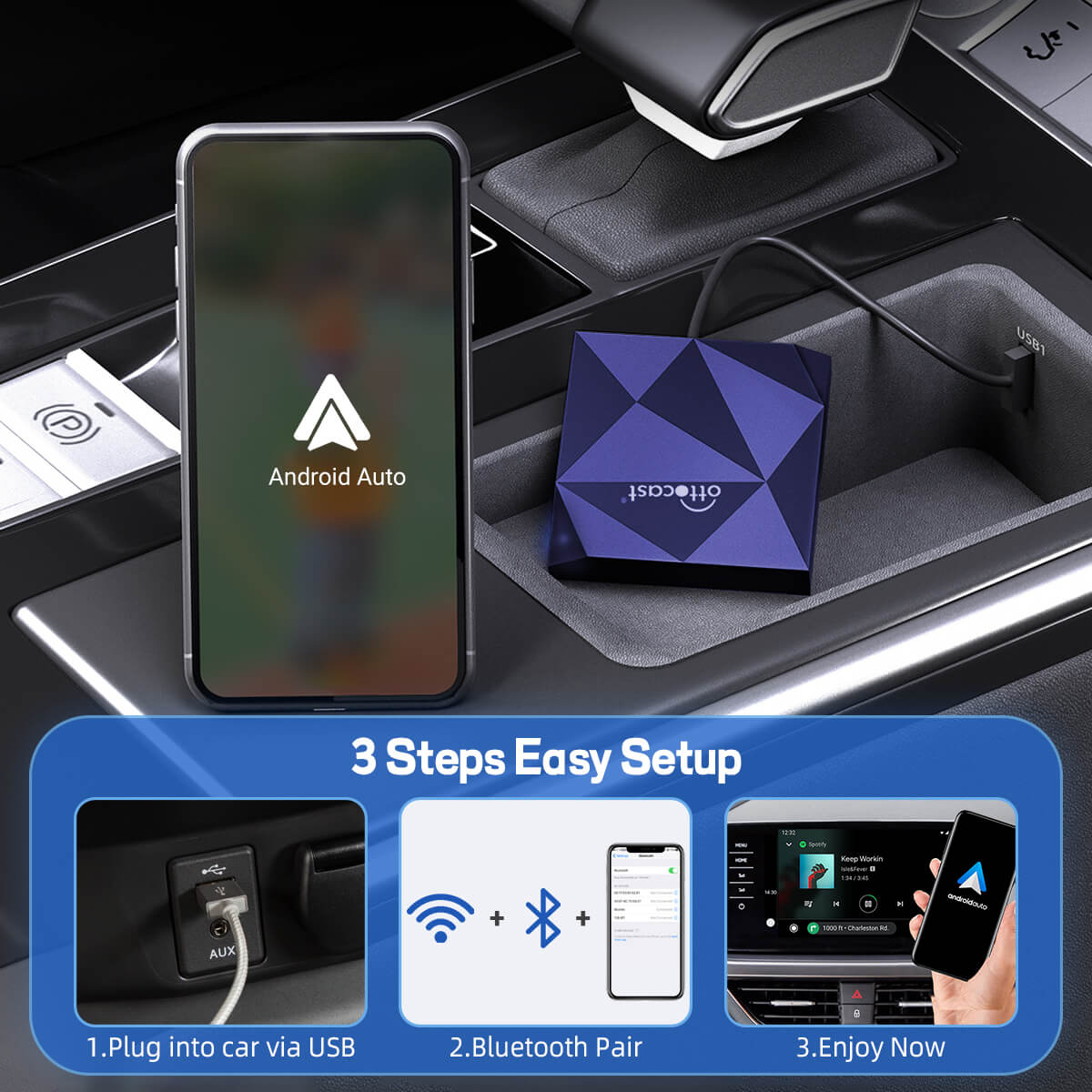 A2Air Android Auto Wireless Bluetooth Adapter - Limited Time Offer