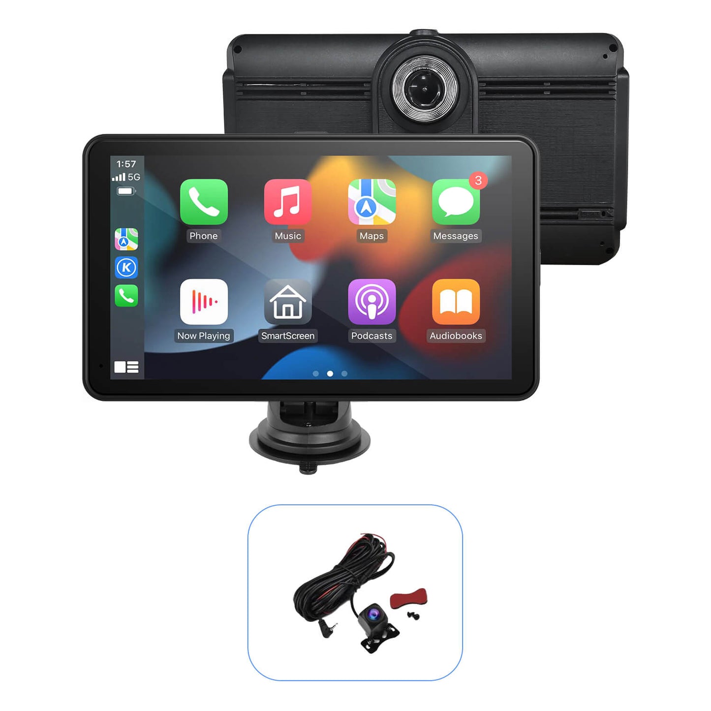 Portable 7" Apple CarPlay & Android Auto Car Touch Screen