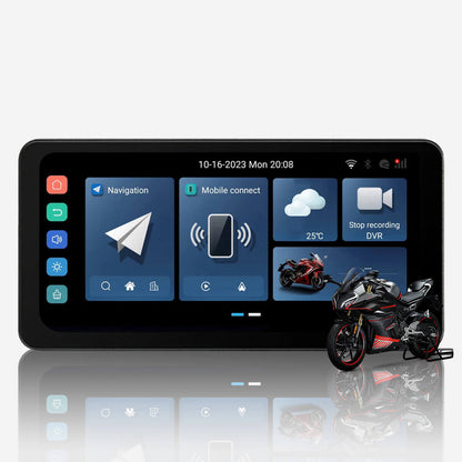 CarPlay Lite C5 Ultra Motorcycle Android 12 GPS Display Screen With DVR Camera