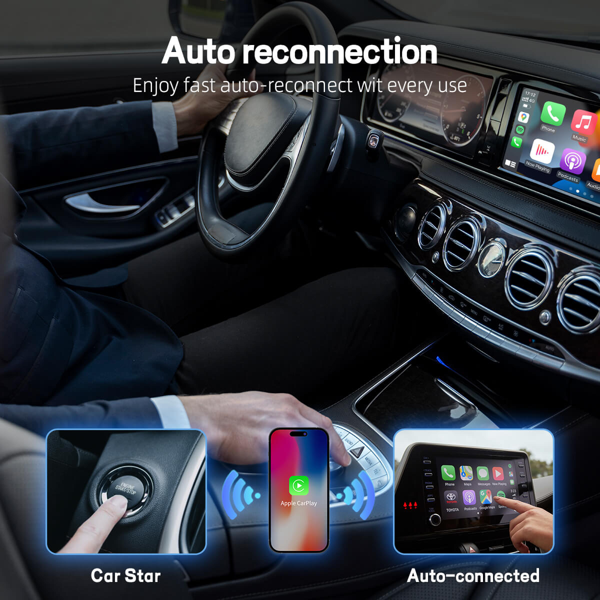 (Offerta speciale) Adattatore CarPlay wireless U2 AIR Pro