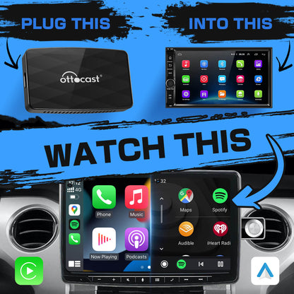 (LIMITED TIME SPECIAL $70 OFF)Ottoadapter MX Wireless CarPlay/ Android Auto