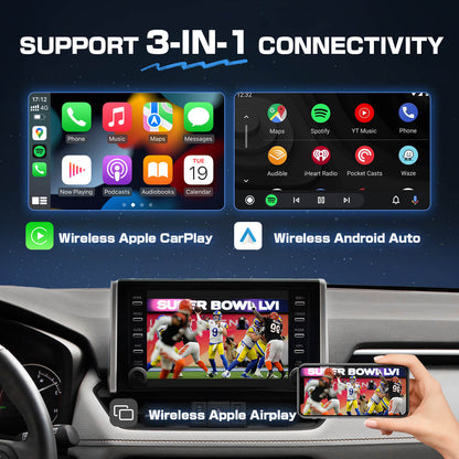 (Today Special Offer $30 OFF) Ottoadapter MX Wireless CarPlay/ Android Auto 3-in-1 Adapter